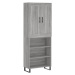 vidaXL Skříň highboard šedá sonoma 69,5 x 34 x 180 cm kompozitní dřevo