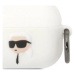 Pouzdro Karl Lagerfeld AirPods Pro cover white Silicone Karl Head 3D (KLAPRUNIKH)