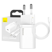 Baseus Super Si Quick Charger 1C 20W s kabelem USB-C na Lightning 1m (bílý)