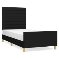 vidaXL Rám postele bez matrace černá 80 x 200 cm textil