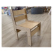 ELIS DESIGN Dětská dřevěná židlička k učicí věži 3v1 varianta: bez povrchové úpravy
