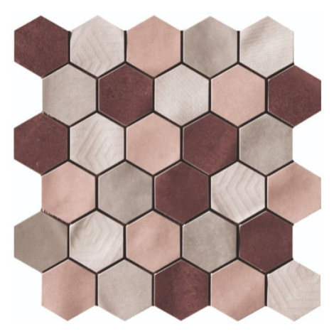 Mozaika Cir Materia Prima mix pink hexagon 27x27 cm lesk 10699221