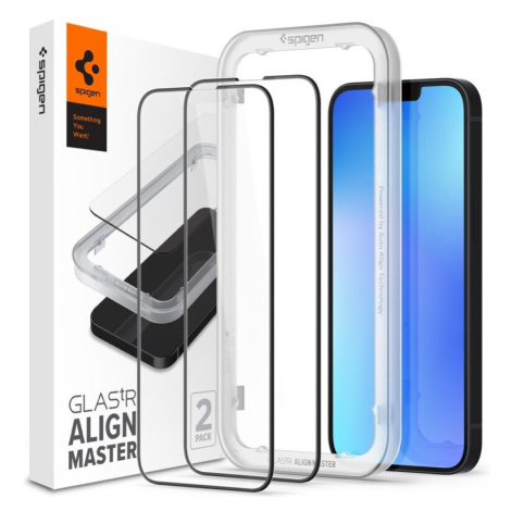 Spigen tR Align Master tvrzené sklo 2ks iPhone 13 Pro Max černé