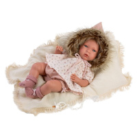 LLORENS - 74022 NEW BORN - realistická panenka miminko se zvuky a měkkým látkovým tělem - 42