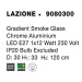 NOVA LUCE závěsné svítidlo LAZIONE kouřové sklo s přechodem chromovaný hliník E27 1x12W 230V IP2