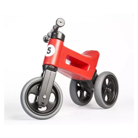 Odrážedlo FUNNY WHEELS Rider Sport červené 2v1, výška sedla 28/30cm nosnost 25kg 18m+ v krabici Teddies