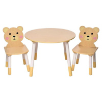 bHome Dětský stůl s židlemi Méďa DSBH1391