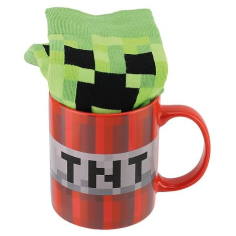 Dárková sada Minecraft - Hrnek TNT a ponožky Creeper