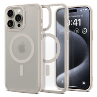 Kryt Spigen Ultra Hybrid MagSafe, frost natural titanium - iPhone 15 Pro Max (ACS07210)