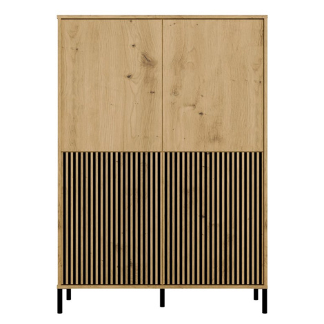Policový regál KAMARO 4DK SLIM/hladký - dub artisan