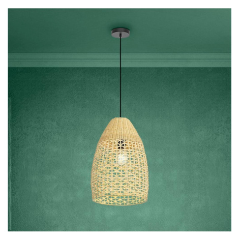 Eglo 390237 - Lustr na lanku SAMBUCONA 1xE27/40W/230V pr. 35 cm bambus 390237