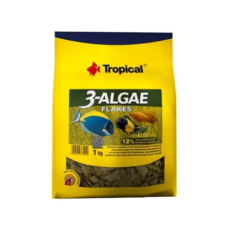 Tropical 3-algae flakes 1kg s řasami pro sladkovodní a mořské ryby