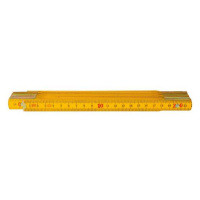 Metr skládací dřevěný, žlutý, 2 m