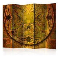 Paraván Mandala: Golden Power Dekorhome 225x172 cm (5-dílný),Paraván Mandala: Golden Power Dekor