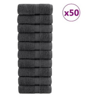 Shumee Premium 50 ks antracitové 30 × 50 cm 600 g/m2 100% bavlna