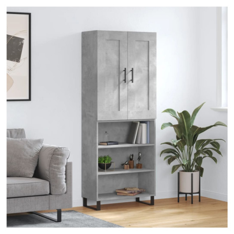 vidaXL Skříň highboard betonově šedá 69,5x34x180 cm kompozitní dřevo