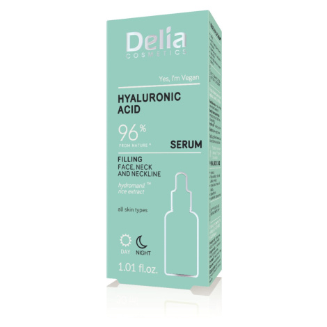 Delia Hyaluronic Acid Vyplňující sérum na obličej, krk a dekolt 30 ml