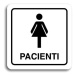 Accept Piktogram "pacienti III" (80 × 80 mm) (bílá tabulka - černý tisk)