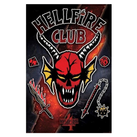 Plakát Stranger Things 4 - Hellfire Club Emblem Rift (275) Europosters