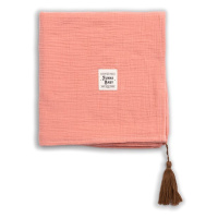 FUNNABABY - Mušelínová deka Coral Pink 80 x 80 cm