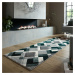 Flair Rugs koberce Běhoun Hand Carved Nimbus Green - 80x230 cm