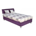 Čalouněná postel George 120x200, fialová, včetně matrace