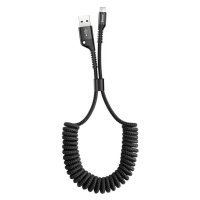 Kabel Baseus Spring-loaded cable Lightning 1m 2A (black) (6953156277397)