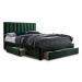 Čalouněná postel Wolfgang 160x200, zelená, včetně roštu a ÚP