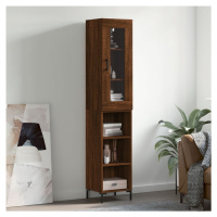 vidaXL Skříň highboard hnědý dub 34,5 x 34 x 180 cm kompozitní dřevo