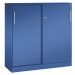 C+P Skříň s posuvnými dveřmi ASISTO, výška 1292 mm, šířka 1200 mm, enciánová modrá/enciánová mod