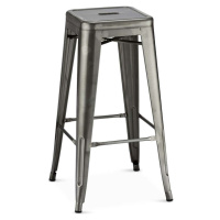 Světle šedé kovové barové židle v sadě 2 ks 76 cm Korona – Furnhouse