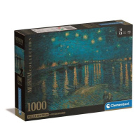 Clementoni Puzzle 1000el Kompaktní muzeum Orsay Van Gogh: Hvězdná noc nad Rhônou 39789