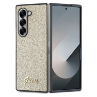 Guess PC/TPU Glitter Flakes Metal Logo kryt Samsung Galaxy Z Fold 6 zlatý