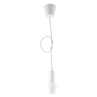 Bílé závěsné svítidlo ø 5 cm Rene – Nice Lamps