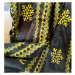 Černá vánoční mikroplyšová deka GOLDEN DEER Rozměr: 160 x 200 cm