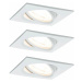 PAULMANN Vestavné svítidlo LED Nova hranaté 3x6,5W bílá mat výklopné 3-krokové-stmívatelné 934.9