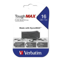 Verbatim USB flash disk, USB 2.0, 16GB, ToughMAX, černý, 49330, USB A, kompozitní materiál Kyron