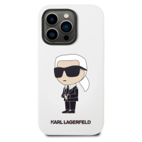 Pouzdro Karl Lagerfeld iPhone 14 Pro Max Silicone Ikonik bílé