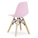 Set čtyř dětských jídelních židlí ZUBI - růžové (4ks)