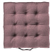 Dekoria Sedák Kuba s úchytem 40x40x6cm nebo 50x50x10cm, růžový melanž s černou nitkou, 50 x 50 x