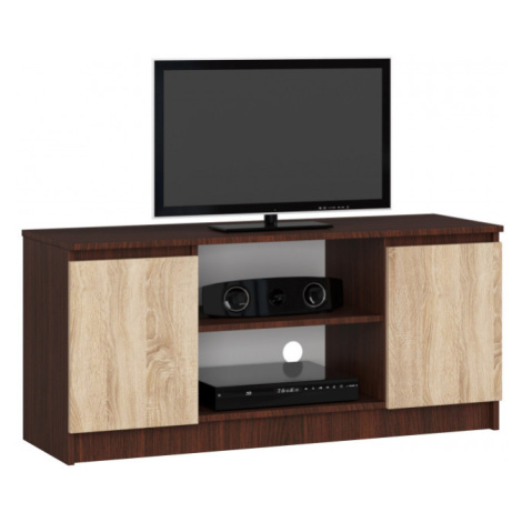 Stolek pod TV RTV 120 2D 1P wenge / sonoma