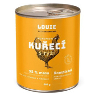 LOUIE Kompletní monoproteinové krmivo kuřecí (95%) s rýží (5%) 800 g