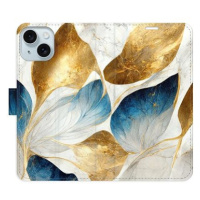 iSaprio GoldBlue Leaves pro iPhone 15 Plus