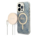 Kryt Guess Case + Charger Set iPhone 14 Pro 6,1" blue hard case 4G Print MagSafe (GUBPP14LH4EACS