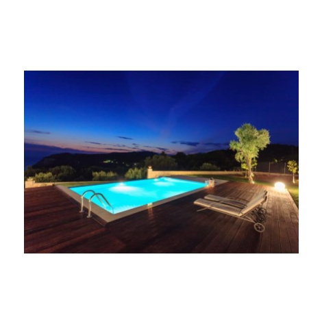 CF kompletní bazénový set béžová fólie (bazén, premiová filtrace, folie, skimmer)  BLOCK DELUXE 