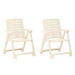 SHUMEE Židle zahradní, plast, bílé - 2ks v balení 315836