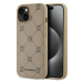 Pouzdro Karl Lagerfeld PU Karl Heads Pattern Magsafe zadní kryt Apple iPhone 14 Beige