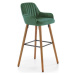 Halmar Barová židle H93 - ořech/zelená