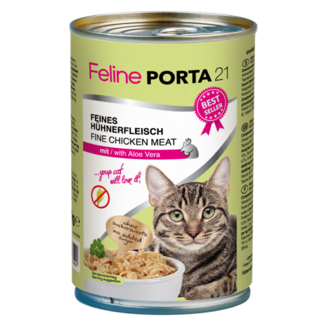 Feline Porta 21 pro kočky 6 x 400 g - Kuřecí maso s aloe