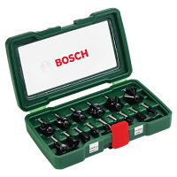 BOSCH 15dílná sada fréz z tvrdokovu (stopka 8 mm)